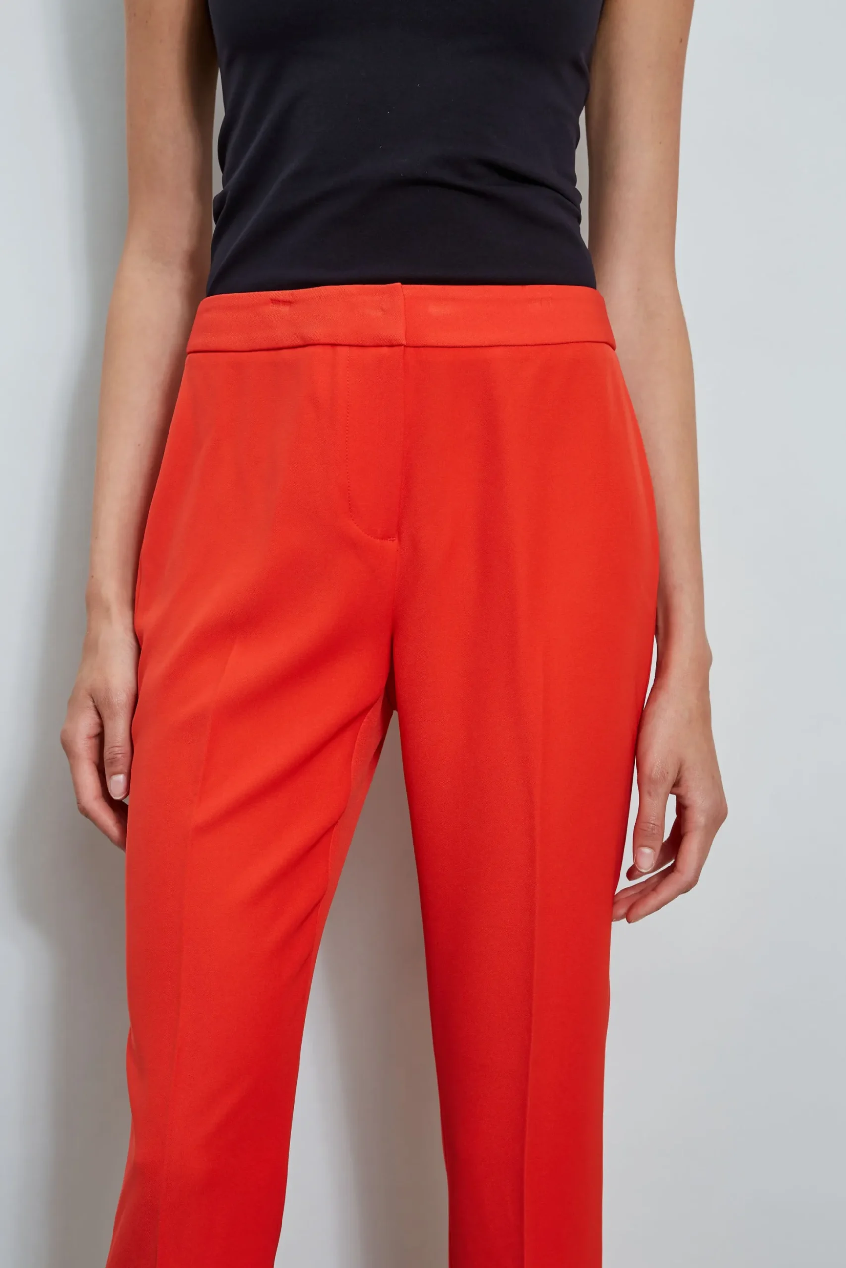 Elie Tahari Bottoms-Slim Fit Ankle Pant CAYENNE