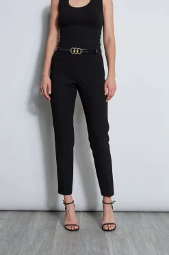 Elie Tahari Bottoms|Suiting-Slim Fit Crepe Pant BLACK