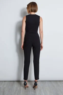 Elie Tahari Bottoms|Suiting-Slim Fit Crepe Pant BLACK