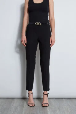 Elie Tahari Bottoms|Suiting-Slim Fit Crepe Pant BLACK