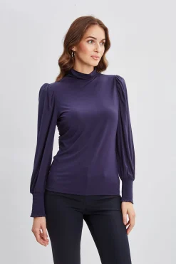 Elie Tahari Tops & Sweaters-Smocked Turtleneck Knit STARGAZER