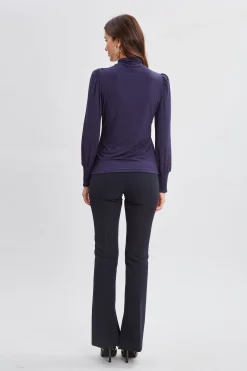 Elie Tahari Tops & Sweaters-Smocked Turtleneck Knit STARGAZER