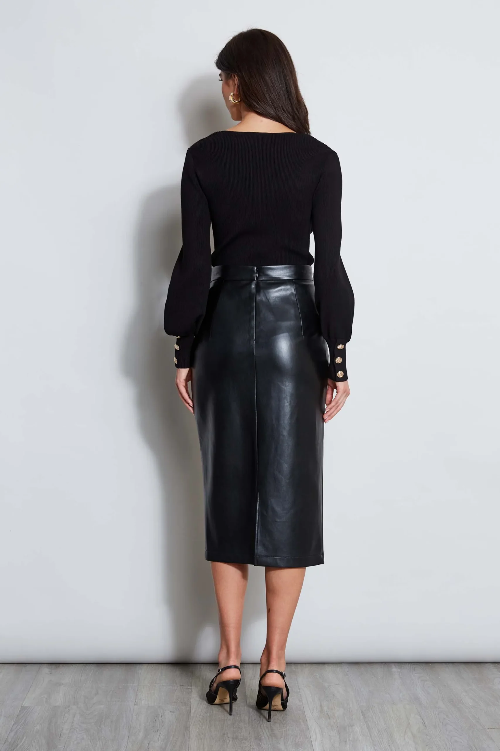 Elie Tahari Tops & Sweaters-Square Neck Sweater Noir