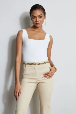 Elie Tahari Tops & Sweaters-Square Neck Tank SkyWhite