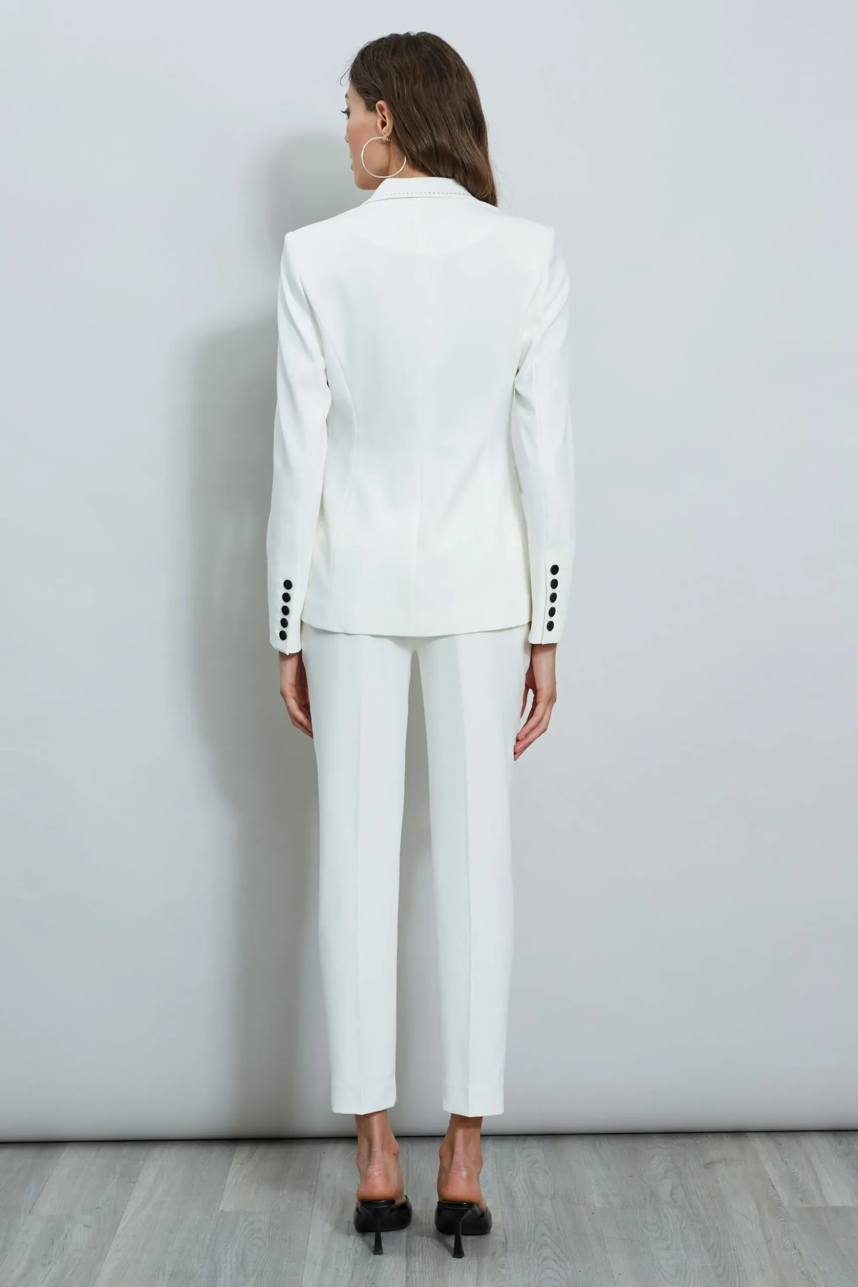 Elie Tahari Jackets & Blazers-Stitch Double Breasted Blazer SkyWhite