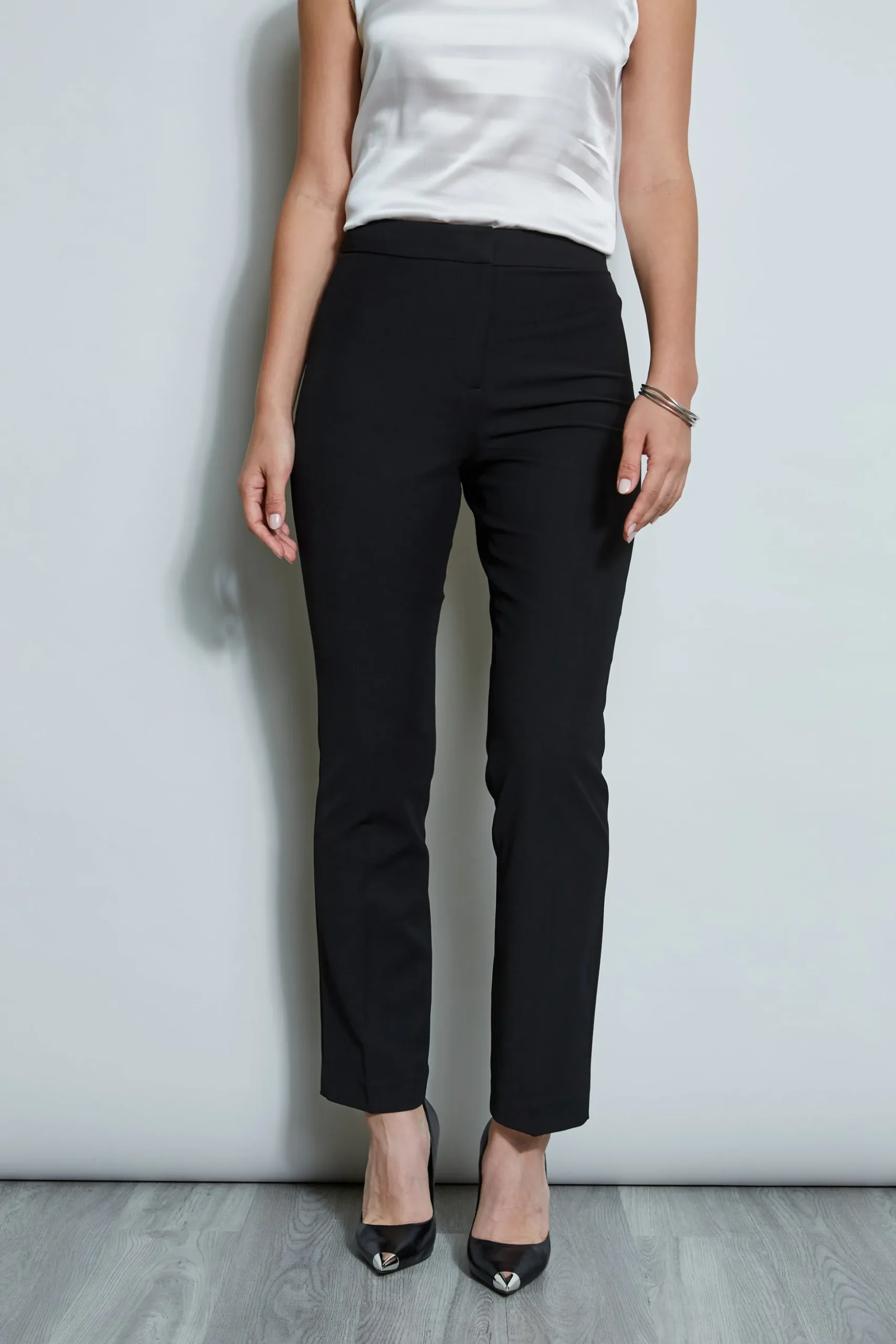 Elie Tahari Bottoms-Straight Leg Pant NOIR