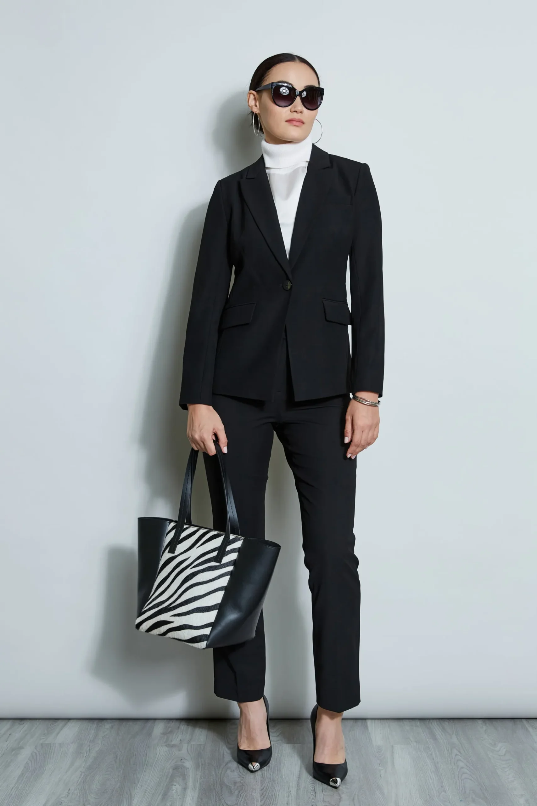 Elie Tahari Bottoms-Straight Leg Pant NOIR