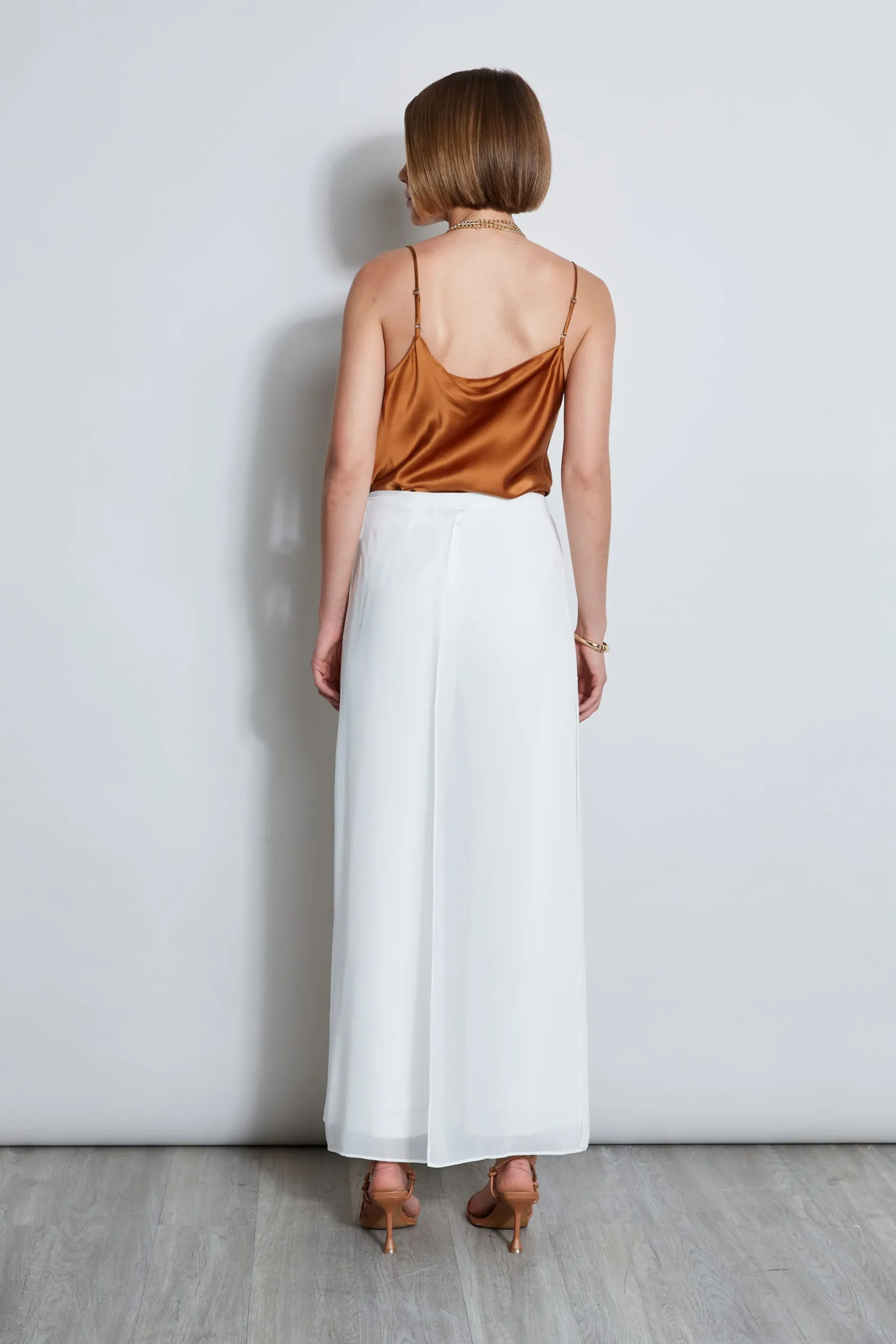 Elie Tahari Tops & Sweaters-Stretch Silk Satin Cami COPPER