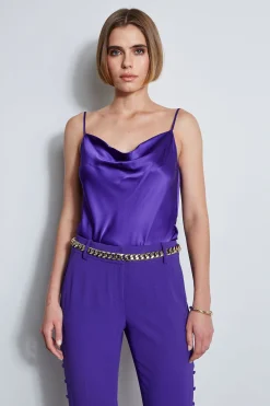 Elie Tahari Tops & Sweaters|Suiting-Stretch Silk Satin Cami GRAPE