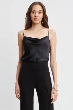 Elie Tahari Tops & Sweaters|Suiting-Stretch Silk Satin Cami BLACK