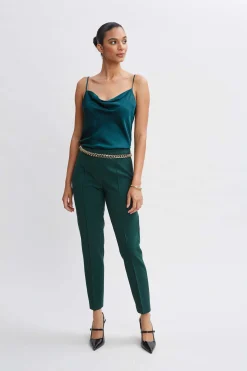 Elie Tahari Tops & Sweaters|Suiting-Stretch Silk Satin Cami FORESTGREEN