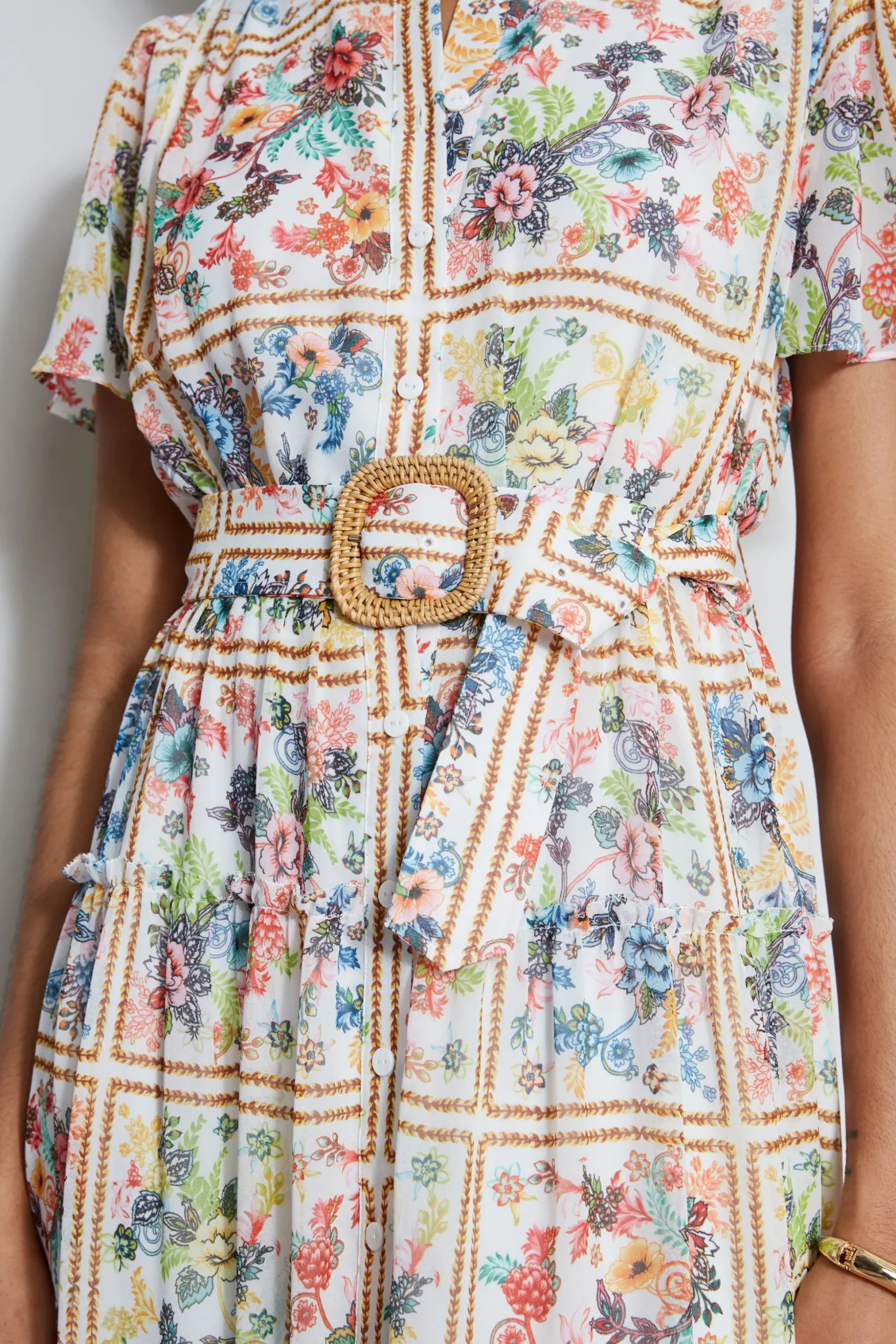 Elie Tahari Dresses & Jumpsuits|Short Sleeve Dresses-Summer Palace Belted Dress SUMMERPALACEPRINT
