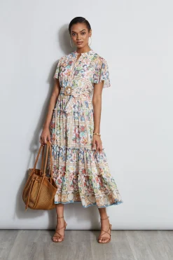 Elie Tahari Dresses & Jumpsuits|Short Sleeve Dresses-Summer Palace Belted Dress SUMMERPALACEPRINT