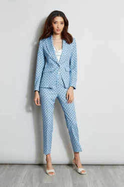 Elie Tahari Jackets & Blazers-Sun Print Single Button Blazer SUNBLUEPRINT