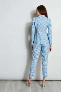 Elie Tahari Jackets & Blazers-Sun Print Single Button Blazer SUNBLUEPRINT