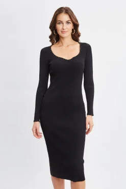 Elie Tahari Dresses & Jumpsuits-Sweetheart Sweater Dress Noir