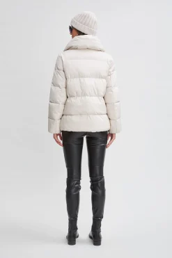 Elie Tahari Coats-Tahari Asymmetric Short Puffer Coat FROST