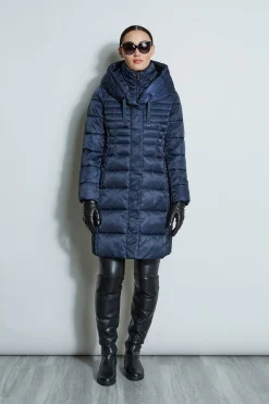Elie Tahari Coats-Tahari Double Layer Long Puffer Coat Galaxy
