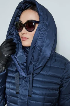 Elie Tahari Coats-Tahari Double Layer Long Puffer Coat Galaxy