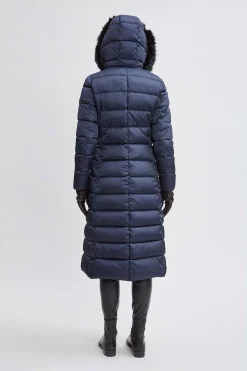 Elie Tahari Coats-Tahari Maxi Layer Puffer Coat Galaxy