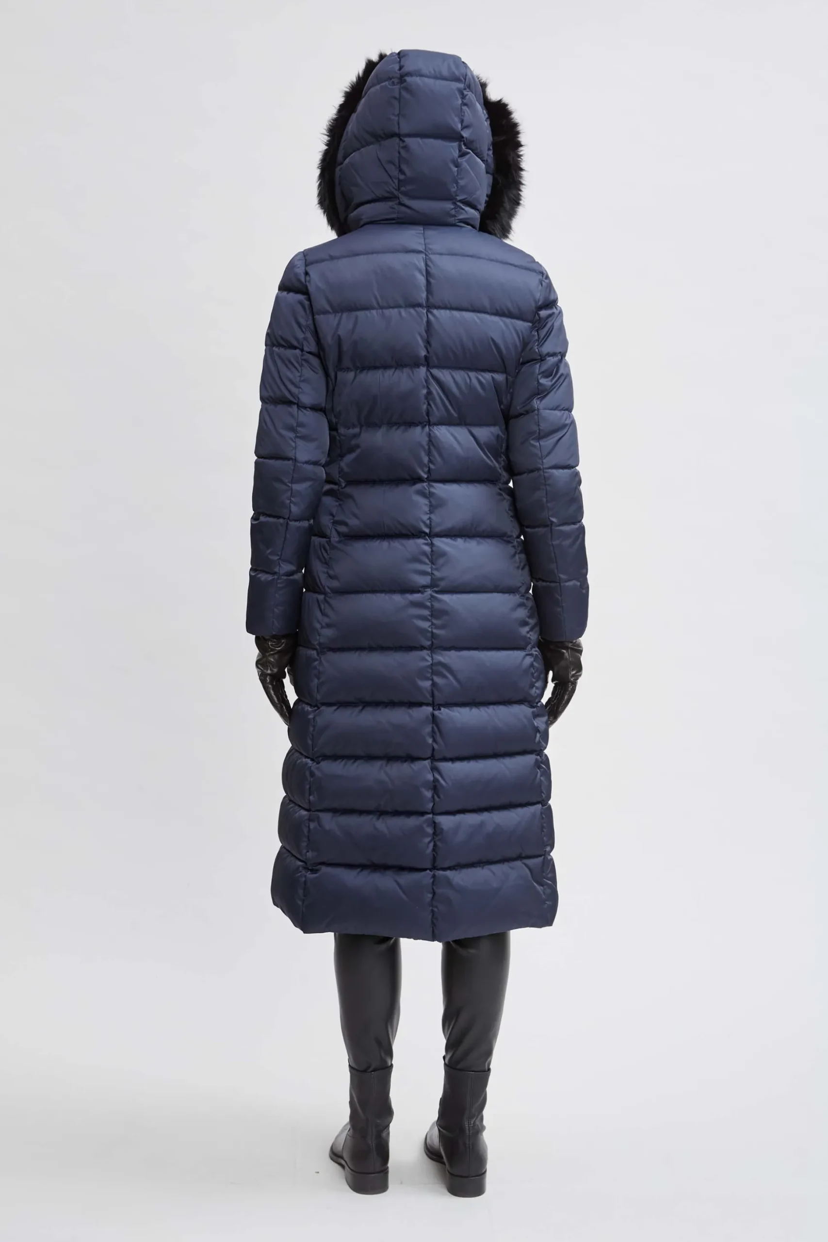 Elie Tahari Coats-Tahari Maxi Layer Puffer Coat Galaxy