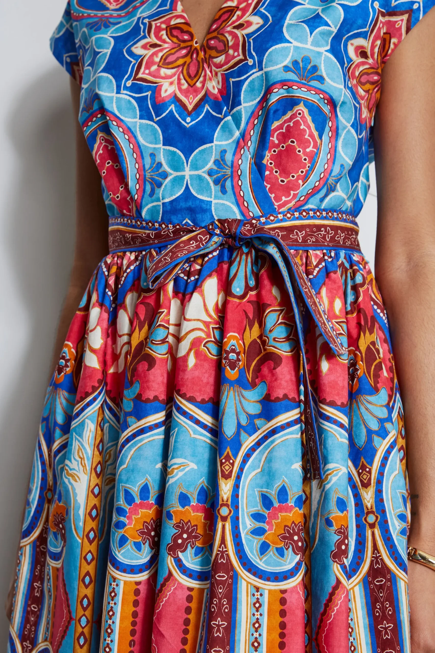 Elie Tahari Dresses & Jumpsuits|Midi Dresses-Tapestry Floral Cotton Midi Dress TAPESTRYFLORALPRINT