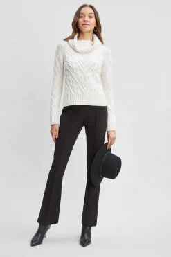 Elie Tahari Tops & Sweaters-Texture Turtleneck Wool Sweater SNOW