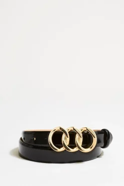Elie Tahari Suiting|Fragrance-Triple Link Belt BLACK
