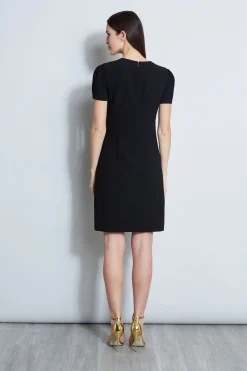 Elie Tahari Dresses & Jumpsuits|Short Sleeve Dresses-Tulip Ring Shift Dress BLACK