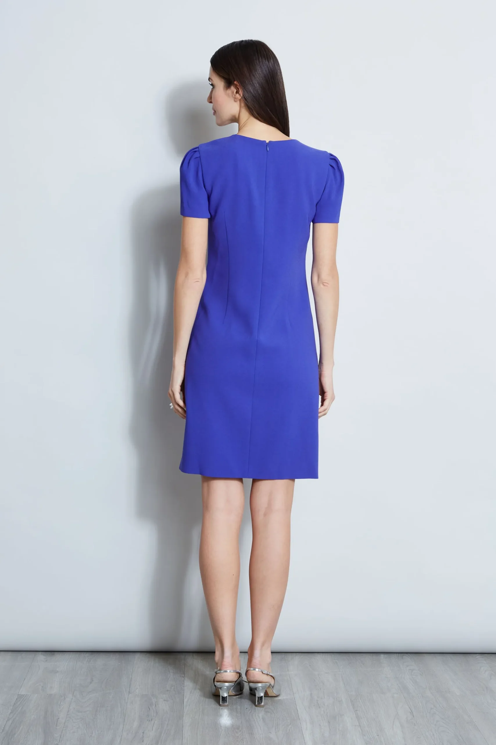 Elie Tahari Dresses & Jumpsuits|Short Sleeve Dresses-Tulip Ring Shift Dress LAPIS