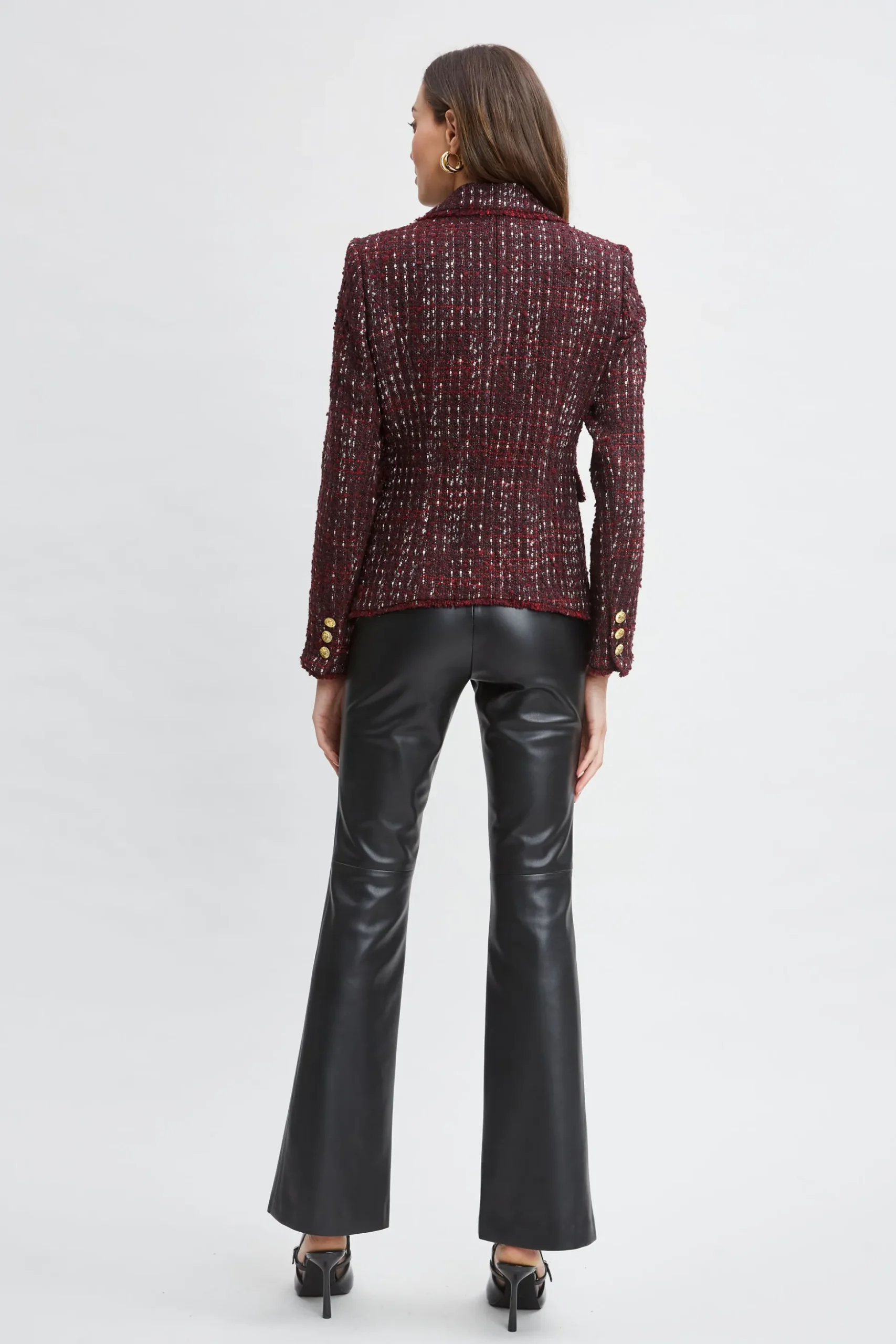 Elie Tahari Jackets & Blazers|Suiting-Tweed Single Button Blazer CORDOVANMULTI