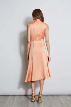 Elie Tahari Dresses & Jumpsuits|Sleeveless Dresses-Twist Neck Satin Dress GINGER