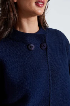 Elie Tahari Tops & Sweaters|Suiting-Two Button Wool Sweater GALAXYNAVY