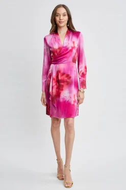 Elie Tahari Dresses & Jumpsuits-Venetian Glass Mock Wrap Dress MULTI