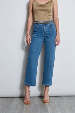 Elie Tahari Bottoms-Wide Leg Jean MEDIUMWASH