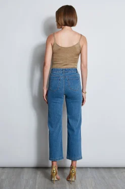 Elie Tahari Bottoms-Wide Leg Jean MEDIUMWASH