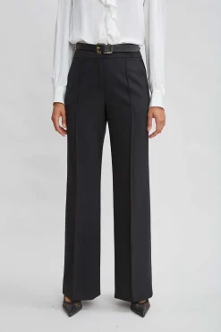 Elie Tahari Bottoms|Suiting-Wide Leg Pant BLACK