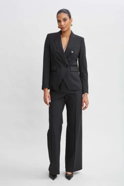 Elie Tahari Bottoms|Suiting-Wide Leg Pant BLACK