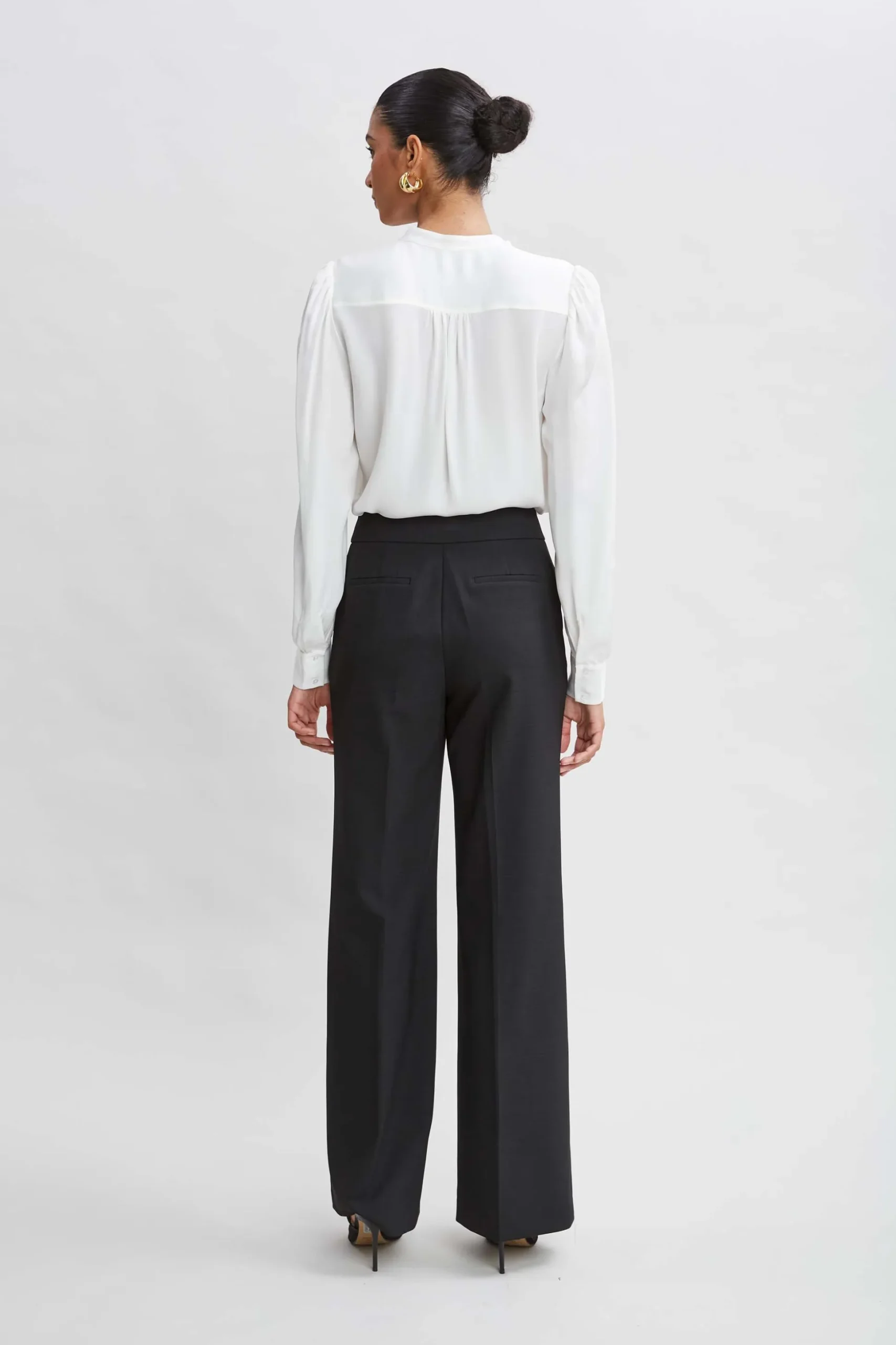 Elie Tahari Bottoms|Suiting-Wide Leg Pant BLACK