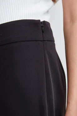 Elie Tahari Bottoms|Suiting-Wide Leg Slit Pant NOIR