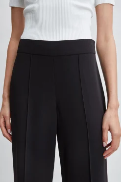 Elie Tahari Bottoms|Suiting-Wide Leg Slit Pant NOIR