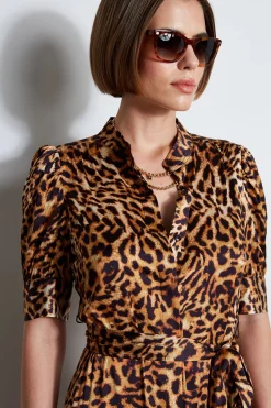 Elie Tahari Dresses & Jumpsuits|Short Sleeve Dresses-Wildcat Shirt Dress MULTI
