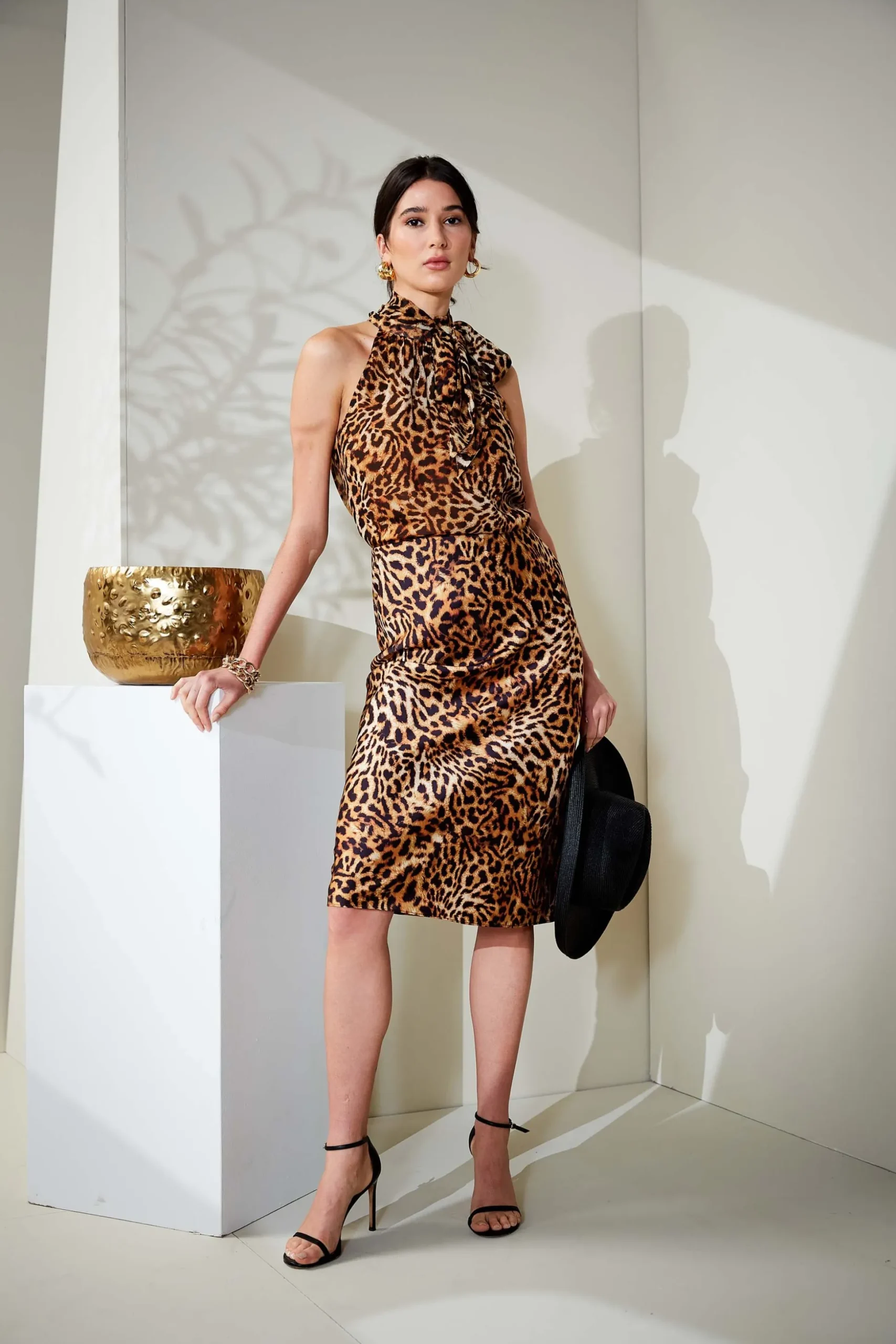 Elie Tahari Bottoms-Wildcat Slip Midi Skirt MULTI