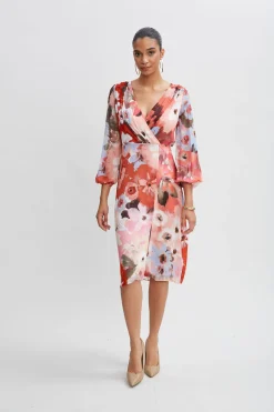 Elie Tahari Dresses & Jumpsuits|Long Sleeve Dresses-Wintergarden Floral Dress MULTI