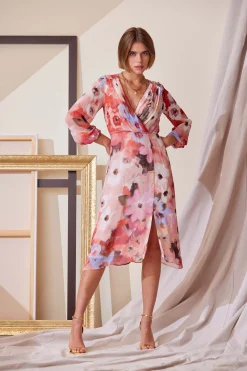 Elie Tahari Dresses & Jumpsuits|Long Sleeve Dresses-Wintergarden Floral Dress MULTI