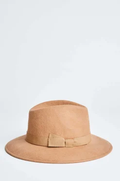 Elie Tahari Fragrance|Gloves-Wool Fedora Hat CAMEL